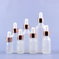 In Stock 50ml  Frosted/clear Glass Dropper Essential Oil/serum Bottle With Rose Gold Dropper