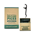 Biodegradable 50 Pcs Vegan Pla Handle Natural Biodegradable Floss Picks Bamboo Charcoal Floss Dental Floss Pick MegaBDM