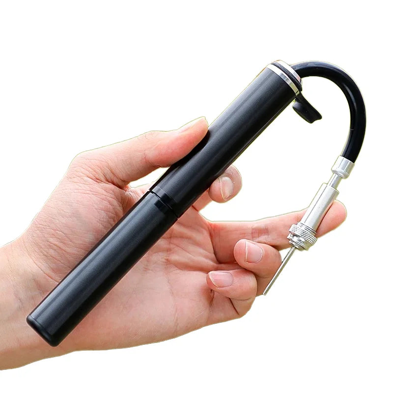 High-Pressure 160PSI Mini Portable Frame-Mounted Aluminum Alloy Bicycle Hand Pump with Presta/Schrader Valves 120g Lightweight