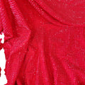 Factory Direct Stretch Elastic Siam Crystal Glass Rhinestone Stretch Fabric for Couture Dress