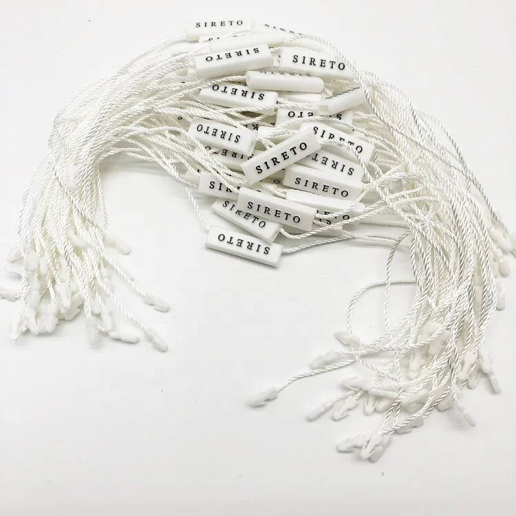 Garment Security Seal Tags Hemp Rope Plastic Tags for Clothing Shoes Bags