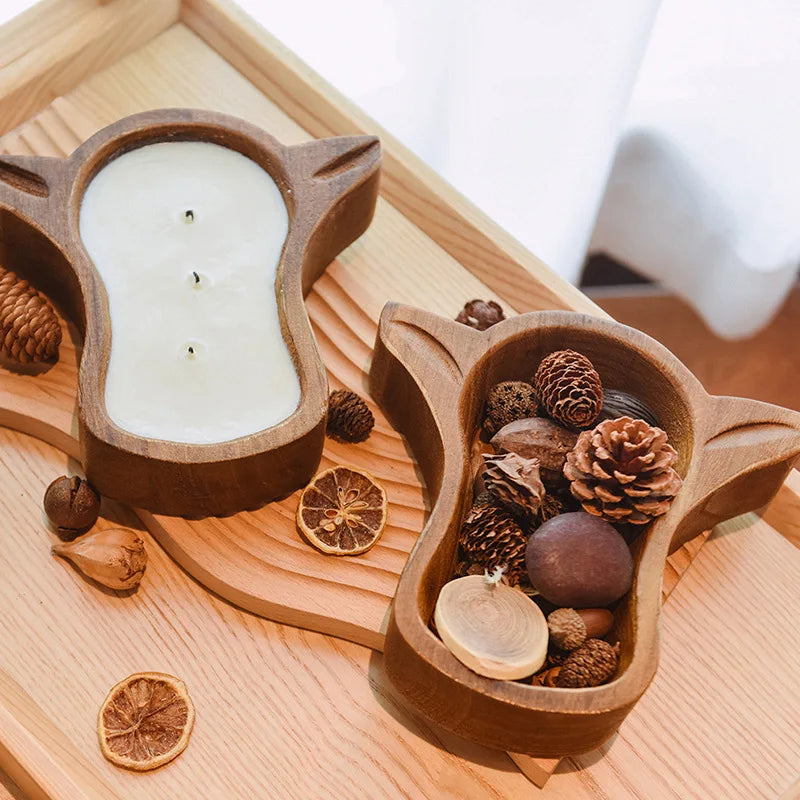 High Quality Cow Head Dough Bowl Handcrafted Wooden Disposable Rustic Bowls for Wedding Candle Making Wholesale