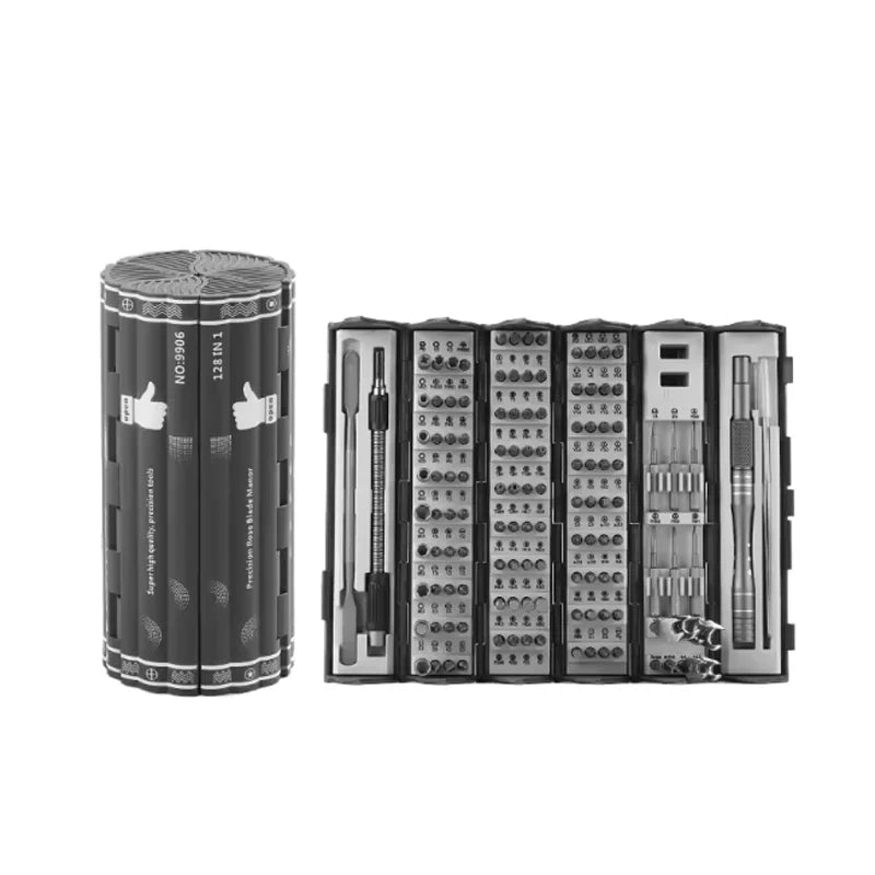 MYJ Mini Precision Screwdriver Set 128 in 1 Magnetic Screwdriver Bit Kit Multi-Function Stainless Steel Repair Hand Tool