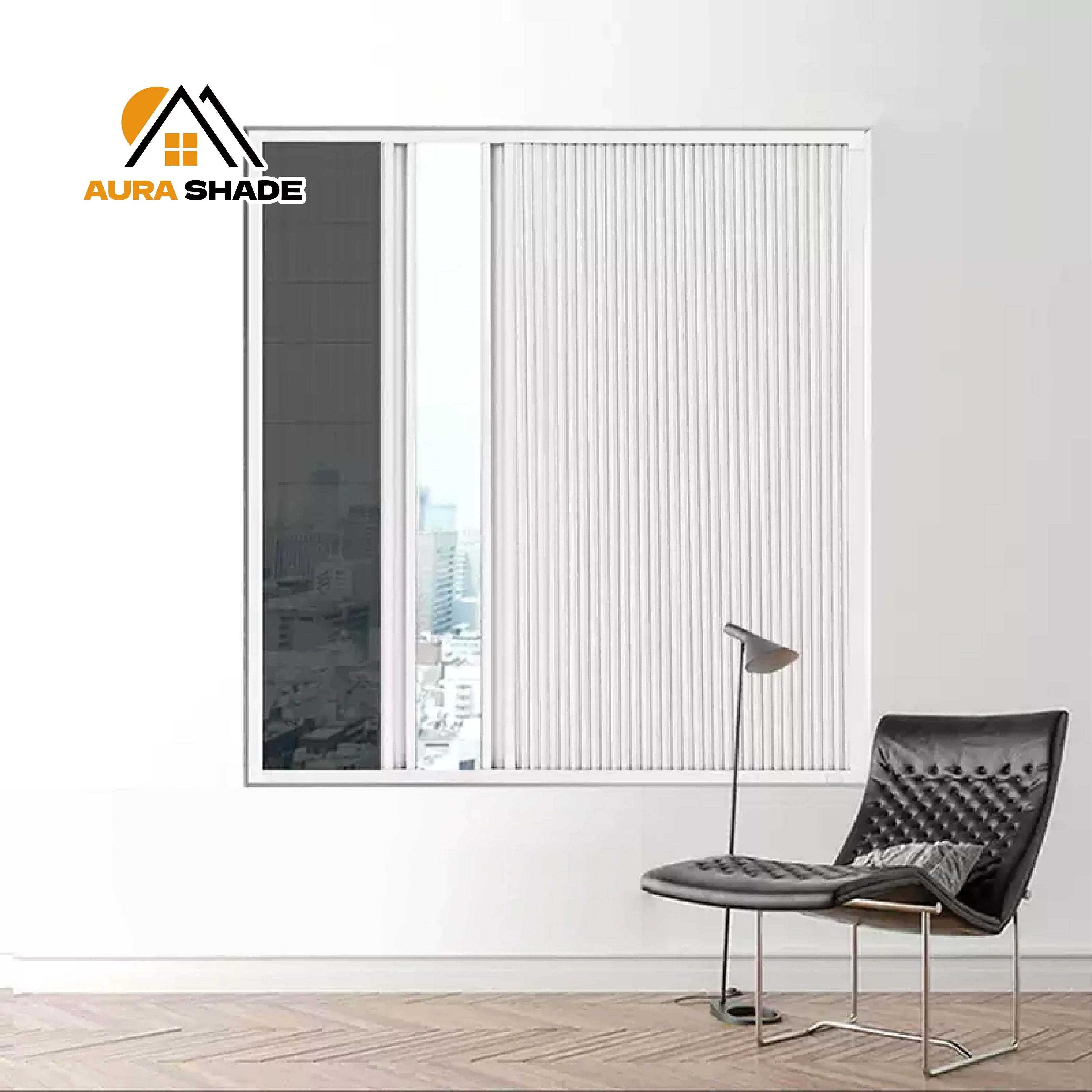 Customized Double Opening Day and Night Blinds for Blackout and Privacy Cellular Shades Sliding Window with Aluminum Alloy Frame