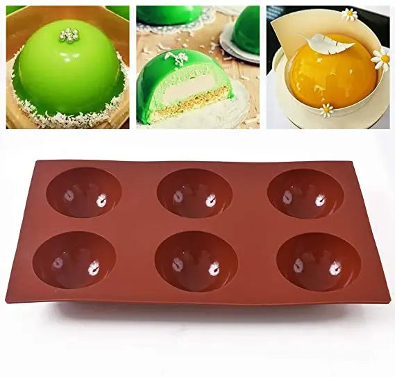 Food Grade Silicone Mold Baking Mold 15-Cavity Semi Sphere Silicone Mold