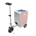 Aliotop 20 Inch Electric Scooter Luggage Portable Carry-On Travel Trolley Case with Aluminium Frame Closure