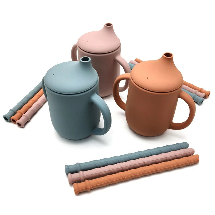 Baby Drinkware Tea Cups Babies Tea Culture Learning Set Toddler Silicone Drinking Cup Kid Tableware Children High Tea Party Toys