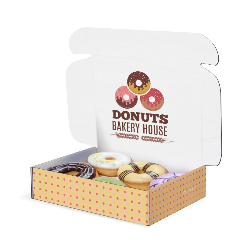 Wholesale Custom Eco-Friendly Donut Packaging Paper Eco-Friendly Folder Embossing Matt Lamination for Sushi Featuring Sponge