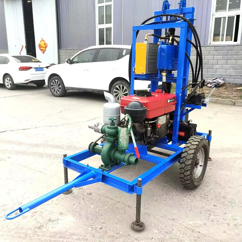 22HP Diesel Engine Water Well Drilling Rig for Sale Shallow Well Drilling Rig Dig Well for Water