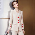 S-4XL Fashionable and Personalized Tailored Suit Set Red Button Suit Jacket+pants Two-piece Set