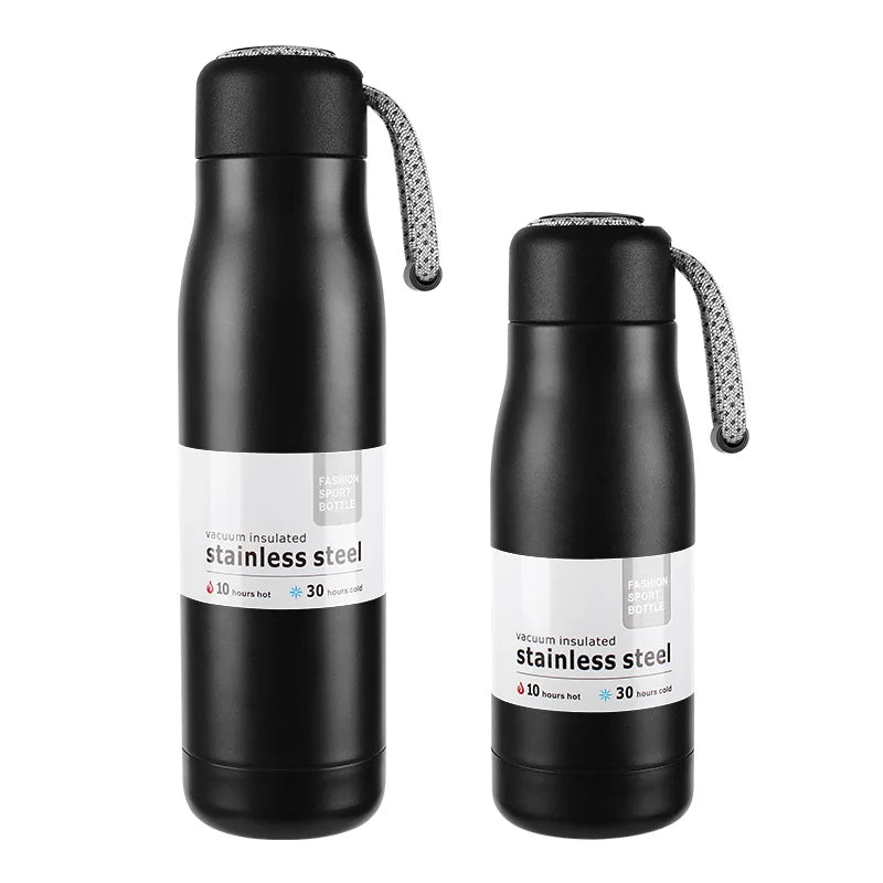 FX Factory Vacuum Thermos Bottle With Rope Portable Bullet Cups 304 Stainless Steel Sports Water Bottle