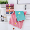 Manufacturers Supply Adult Youth Pie Embroidery Towel Thickened Absorbent Microfiber Sports Towel Beauty Salon Face Towel