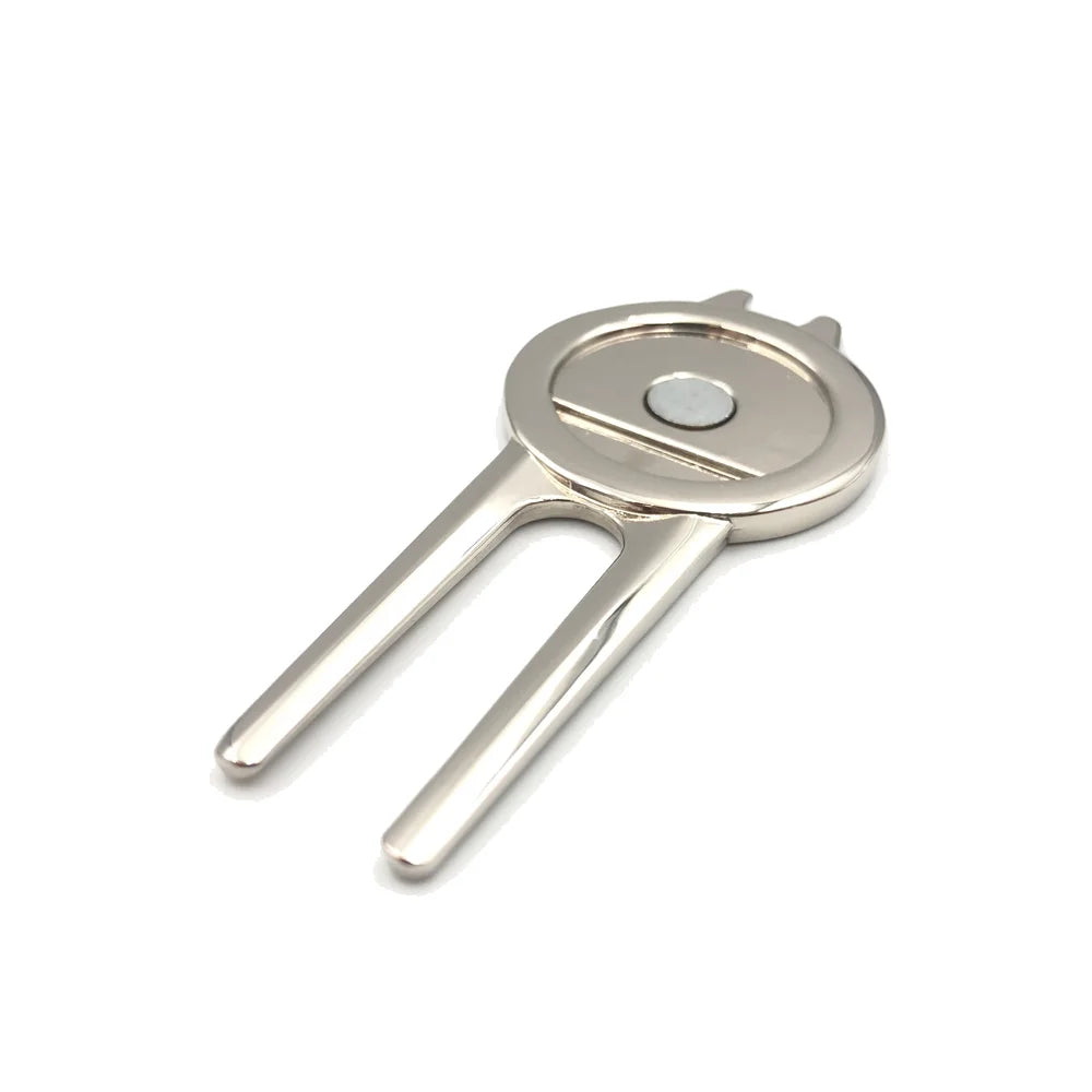 Luxury Sports Golf Repair Tool with Custom Ball Marker Factory Pitch Fork Made of Durable Metal and Zinc Alloy