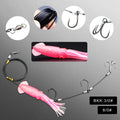 77.28Inches 49 Strands Steel Wire Tuna Fishing Rig with Luminous Octopus 8/0 Jig Hook 3/0 Treble Hook Saltwater Fishing Big Game