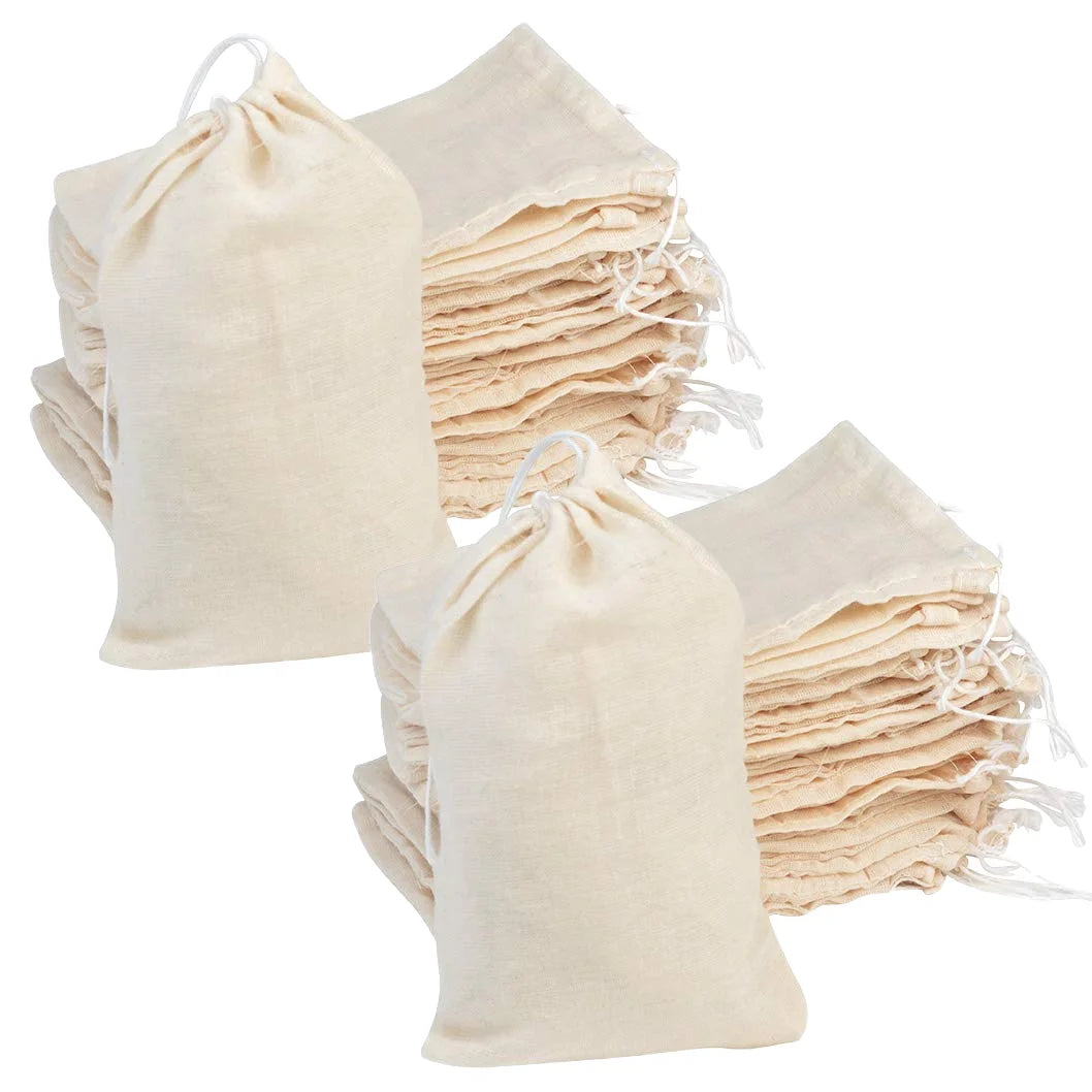 Customizable 4X6 Inch Natural Cotton Drawstring Bag Reusable Muslin Screen Printed Jewelry Glasses Eyewear Storage Recyclable