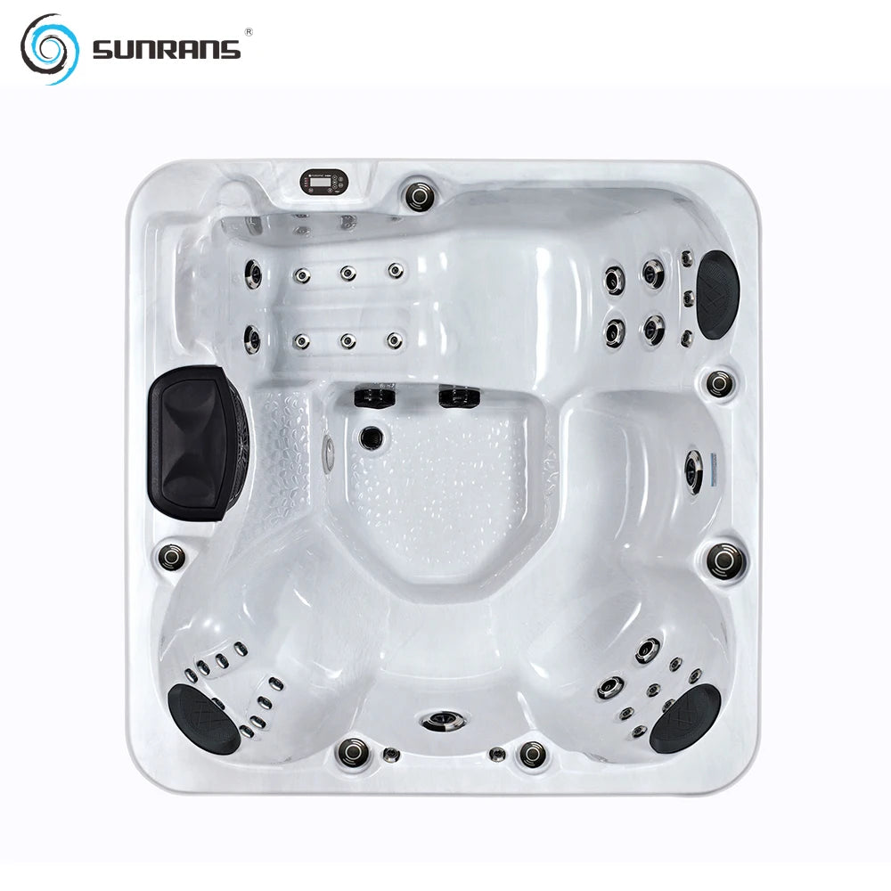 Sunrans Luxury Plug and Play Hot Tub Spa Hydro Massage Family Outdoor Hot Tub for Leisure