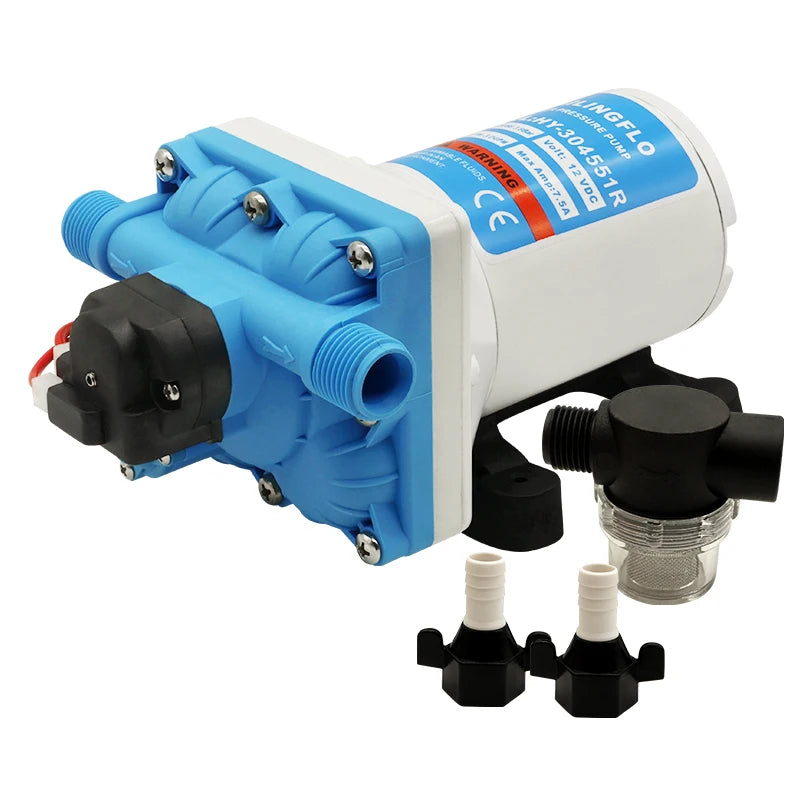 SAILINGFLO 3.0GPM RV Water Pump 12V DC Marine High Pressure Cleaning Pump
