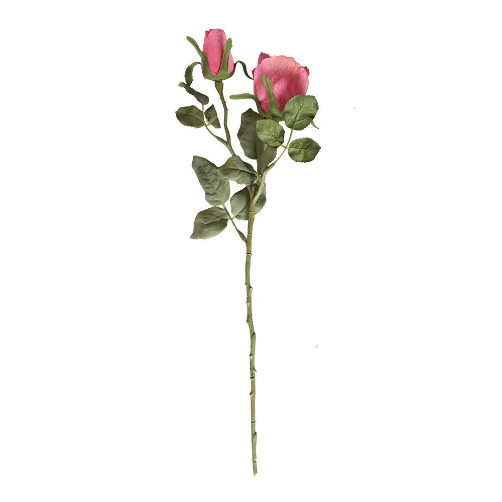 48cm Rose Wedding Valentine's Day Decorative Real Touch Artificial Flannel Flowers Rose Buds Silk Flower