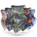 Ice Silk Mesh Face Cover Cycling UV Sun Protection Camouflage Mask Triangular Neck Gaiter Scarf Bandana With Ear Loops