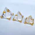 6cm Orgone Aztec Pyramid Wholesale Home Decoration Clear Crystal Pyramid Healing Meditation Glass  Pyramids