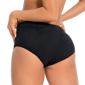 Shanhao Menstrual Panties Mid-Waist 4 Layers Absorbent Full Protection Organic Cotton Period Panties for Women