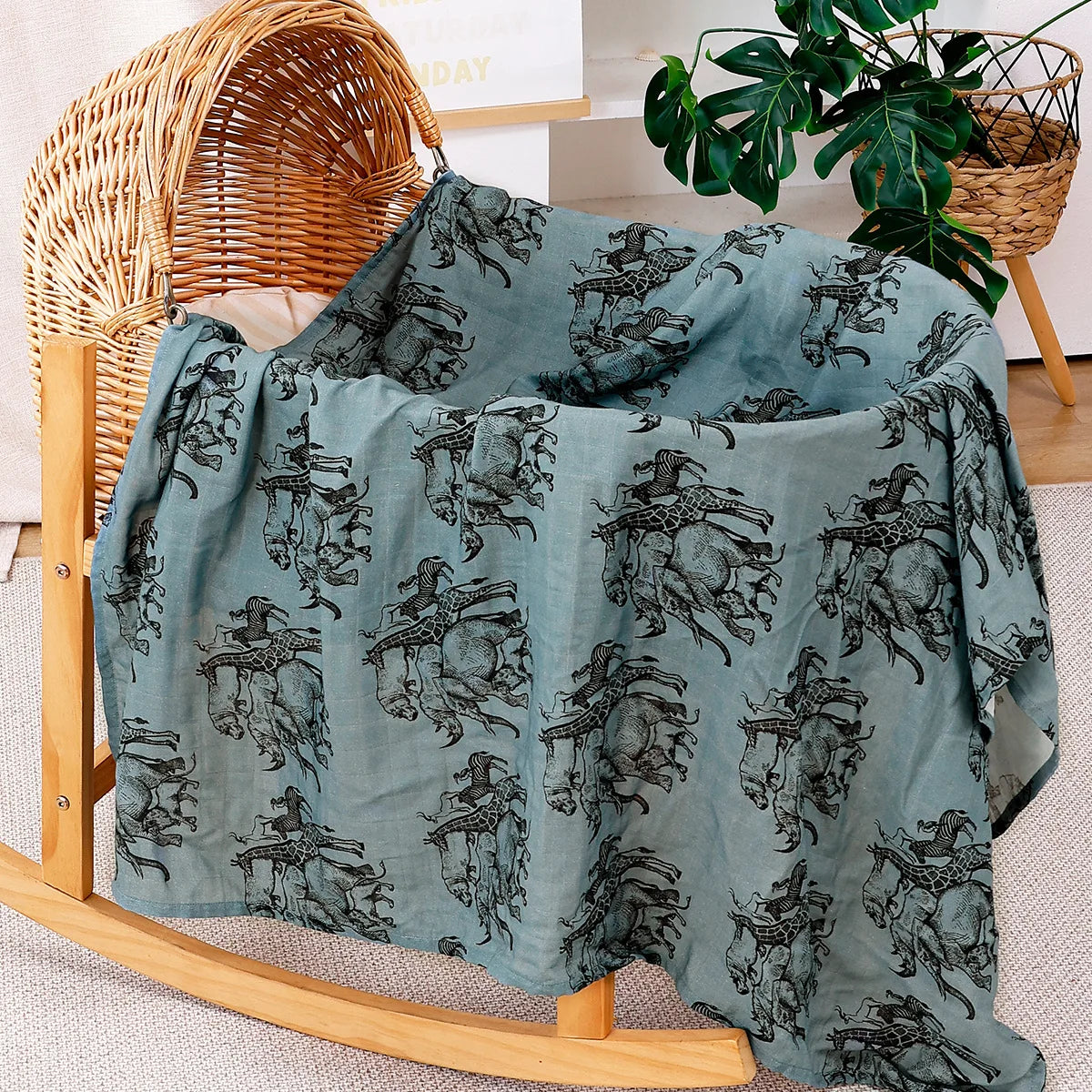 Happyflute Baby Receiving Swaddle Blanket 100% Organic Cotton Solid Color 120x120cm Soft Muslin Anti-Dust Mite Anti-static MegaBDM