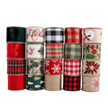 Factory Wholesale Floral Polyester Snowflake Printed Christmas Ribbon Spool for Decoration