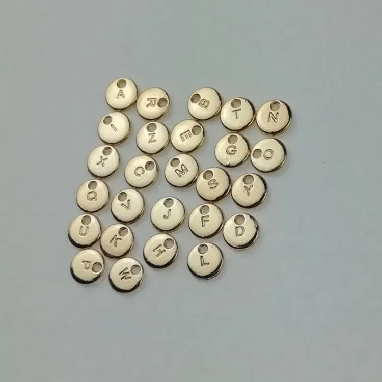 10MM 26 Letters A-Z Alphabet Letter DIY Bracelet Necklace  Enamel Pendant Women Jewelry and Accessories