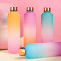 Motivational 32oz Plastic Bpa Free 1liter Water Bottle with Time Marker Sport