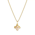 [Titanium Steel] Light Luxury Rotating Flower Zircon All-match Titanium Steel Necklace Earrings Ring