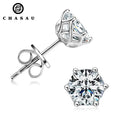 925 Sterling Silver Mossanite 3mm 4mm 5mm 6.5mm 8mm D Color VVS 0.1ct 0.3ct 0.5ct 1ct 2ct Moissanite Stud Earrings