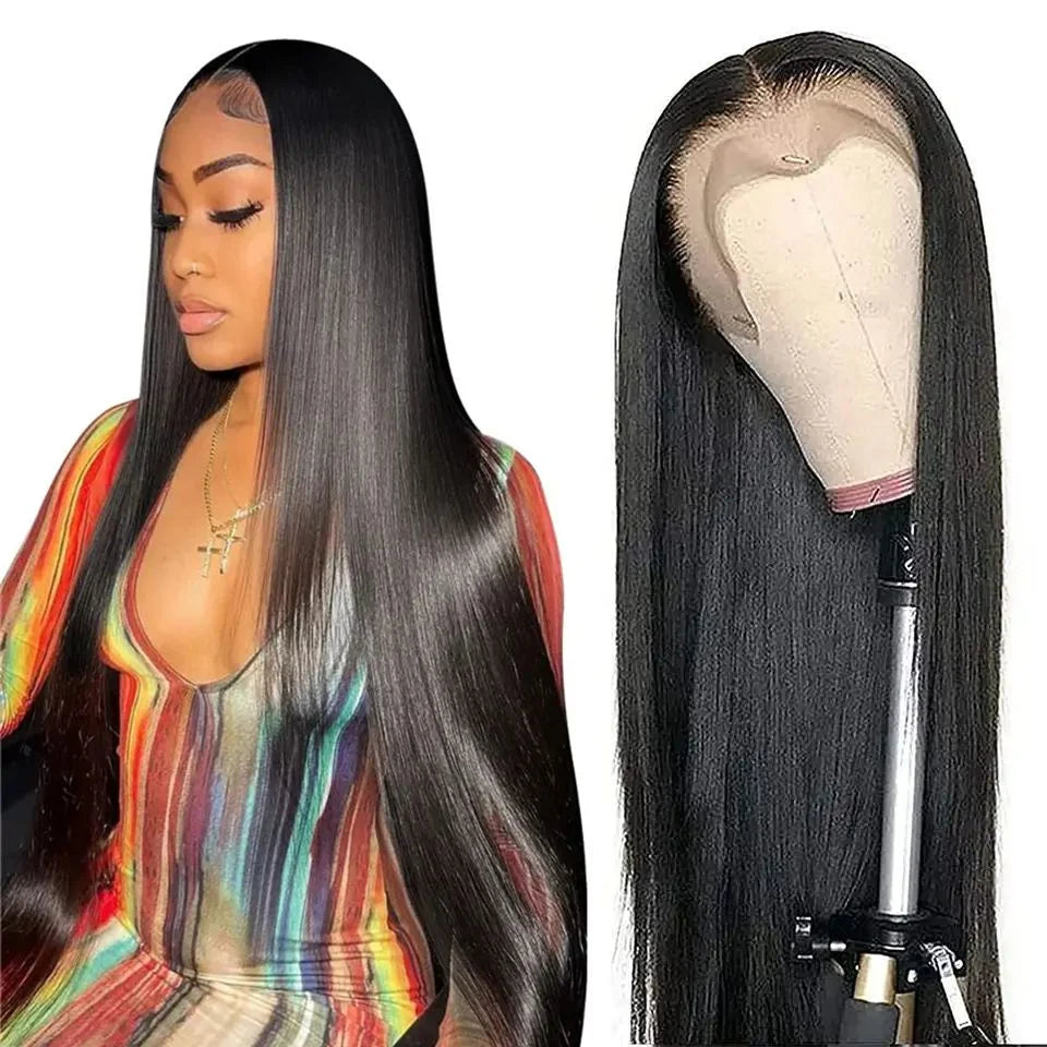 Wholesale Extensions Wigs Straight Lace Front Wig Brazilian Human Virgin Hair Weave 3 Bundles with swiss Lace Closure Frontal
