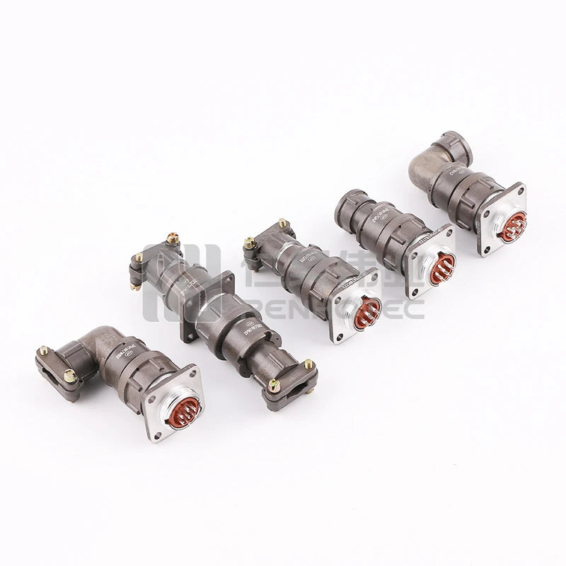 2PM18 Russian Standard Series Connector 7 Pin Straight Thread Plug Socket for Aviation Railway