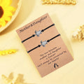 Latest Vintage Mother's Day Gift Sets Hand Woven Rope Turtle Bracelet with Wish Card