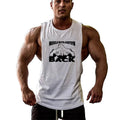 Graphics Custom logo Cotton Big Open Side Cut Off Vest Men's Sleeveless T Shirt Gym Fitness Tank Top Man