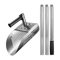 Stainless Steel Sand Scoop Optional Handle Multi-Function Metal Detector Accessory Camping Shovel DIY Grade Silver Color Beach