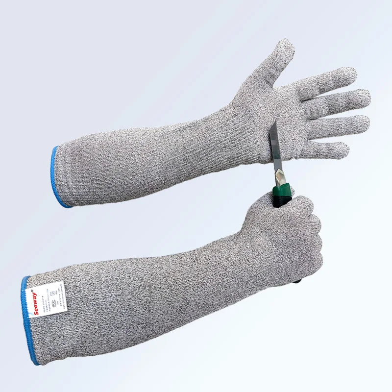 Seeway Long Sleeves Arm Guards Gloves Level 5 Cut-Resistant and Scratch Protective for Gardening Pets Farmers