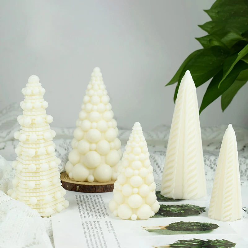 New 3D Christmas Tree Silicone Aromatic Candle Mold DIY Decorative Ornament Moldes Silicone Para Resina Epoxy