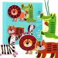 Children Early Educational Hand-eye Coordination Table Game Big Size Fruit Animal Threading Wooden Toy
