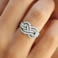 CAOSHI Fine Jewelry Sparkle 925 Silver Plated Brass Rings Women Micro Pave 3A Cubic Zircon Multilayer Diamond Engagement Jewelry