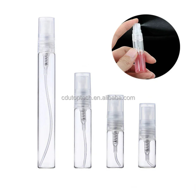 Wholesale Empty 2ml 3ml 5ml 10ml Clear Mini Travel Atomizer Mist Vial Sample Spray Glass Perfume Bottle