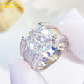 Wholesale Price Top Quality Silver Iced Out VVS Diamond Hip Hop Moissanite Rings for Men