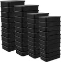 Jeys Custom Black Matte/Glossy Finish Slide Top Rectangular Mini Metal Tin Containers with Recycled Materials 60x90x30mm