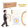 Wooden Bow and Arrow Wooden Toy Indoor Archery Game Props Gift Children Montessori Early Childhood Education