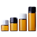 HeLun 1ml 2ml 3ml Test Sample Cosmetic Essential Oil Amber Glass Bottles