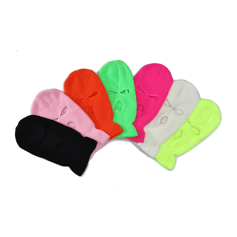 Wholesale Custom Designer Popular Multicolored Pink 3 Hole Luxury Full Face Skimask Balaclava Ski Mask