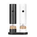Wholesale Kitchen Accessories 2PCS Electric Pepper & Salt Grinder Set with Storage Base Black and White Set