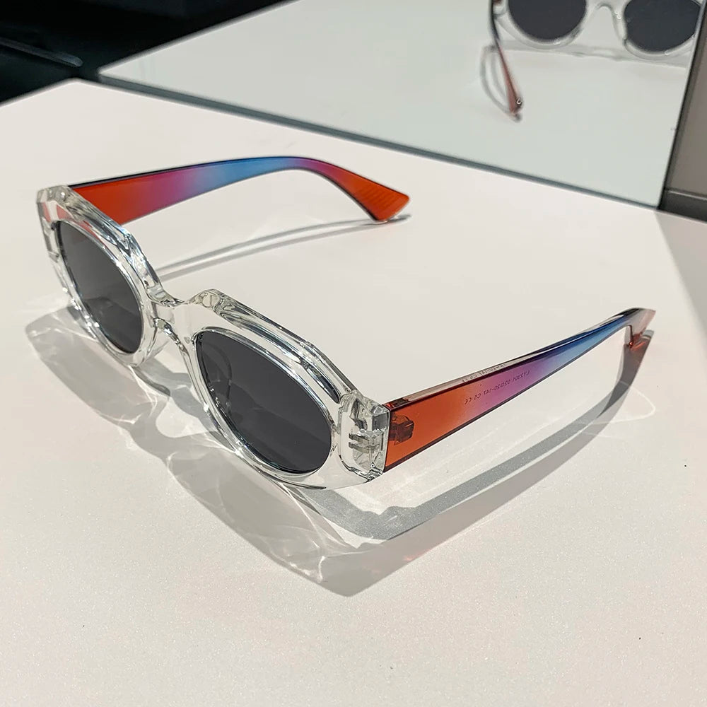 2026 New Brand Design Irregular Shaped Frame Unisex Sunglasses TR90 TAC Lenses Custom Green UV400 Protection Wholesale Price