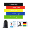 Custom Logo Mini Loop Fitness Bands Set Elastic Latex Resistance Training Equipment Home Gym Workout Yoga Exercise Rubber