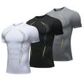 Men's Summer Fitness Tight Quick Dry Clothes Gym Athletic Short Sleeve t Shirts Sportswear Workout T-shirt
